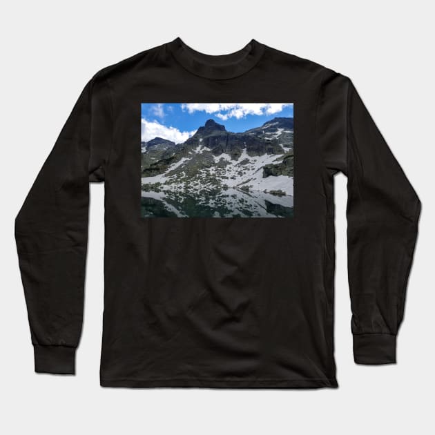 Mountain lake reflection Long Sleeve T-Shirt by Anastasia-03